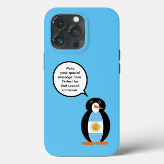 Bandeira argentina falando Sra. Penguin personaliz