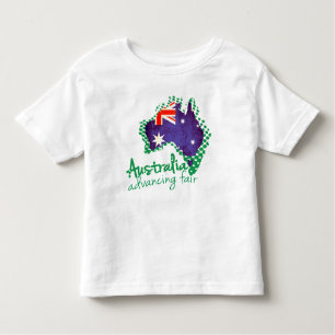 Bandeira australiana avançando camiseta infantil j