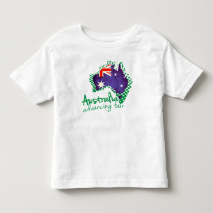 Bandeira australiana que avança o t-shirt justo