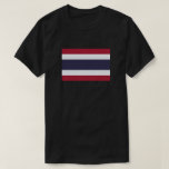Bandeira básica tailandesa T-Shirt<br><div class="desc">História da bandeira do Reino da Tailândia: A bandeira tricolorada do Reino da Tailândia, através do diploma real Rama VI de 28 de setembro de 1917, demonstra a magnífica beleza e cultura do Reino da Tailândia, e cada cor na bandeira reflete claramente isso. O branco na bandeira representa a pureza...</div>