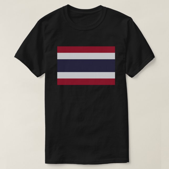 Bandeira básica tailandesa T-Shirt (Frente do Design)