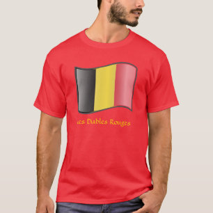 Bandeira belga de Onda Les Diables Rouges T-Shirt