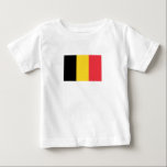 Bandeira Belga Patriótica Baby T-Shirt<br><div class="desc">Bandeira nacional da Bélgica.</div>