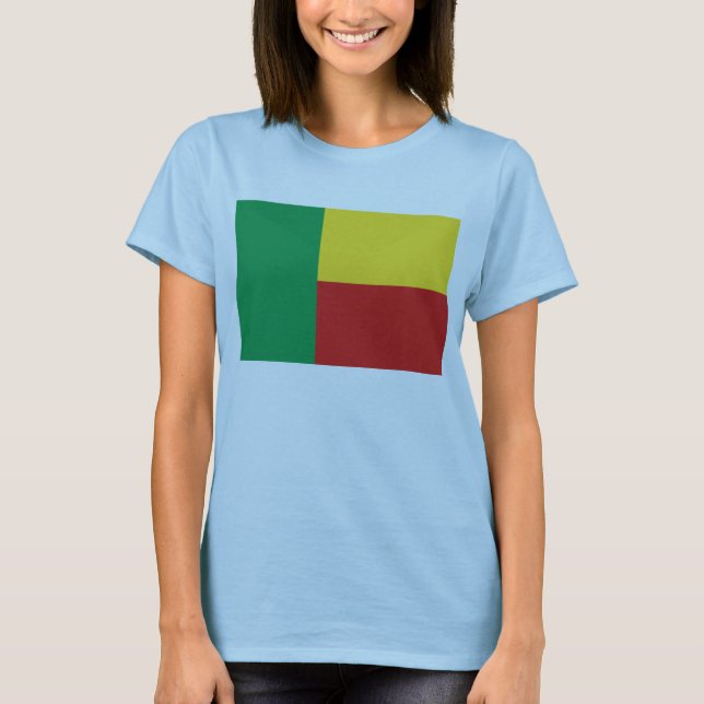 Bandeira Benin x Mapa T-Shirt (Frente)