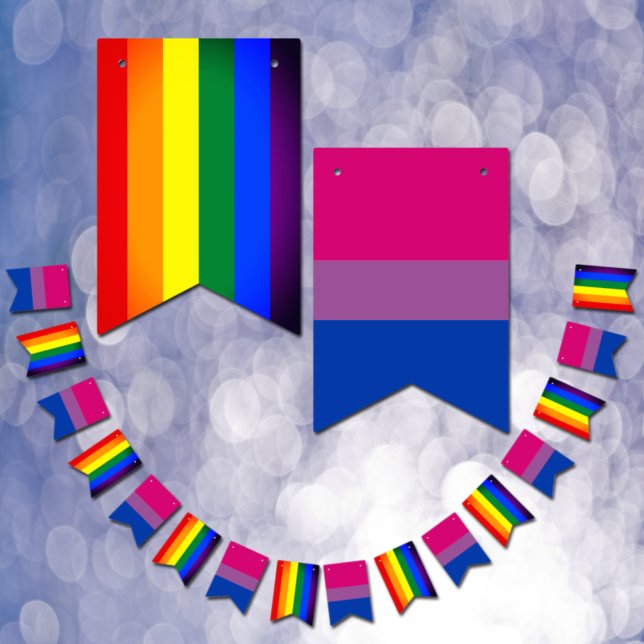 Bandeira Bissexual e Arco-Íris, Orgulho/bandeira d (Criador carregado)