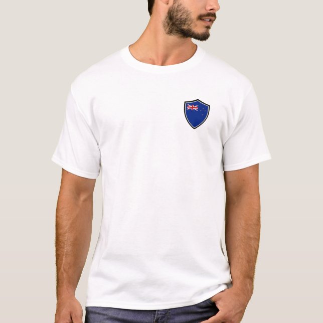 Bandeira blindada da Nova Zelândia T-Shirt (Frente)