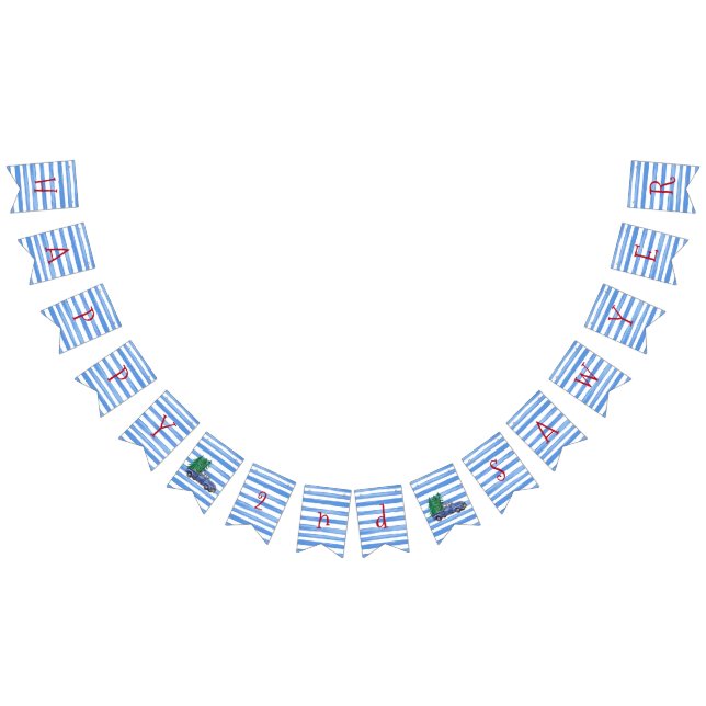 Bandeira branca azul do aniversário da listra do (Todos)