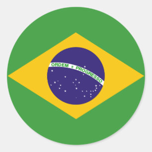 Bandeira brasileira de etiquetas de Brasil
