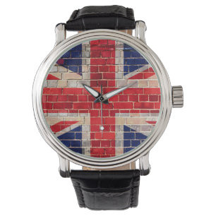 Bandeira BRITÂNICA em um relógio da parede de