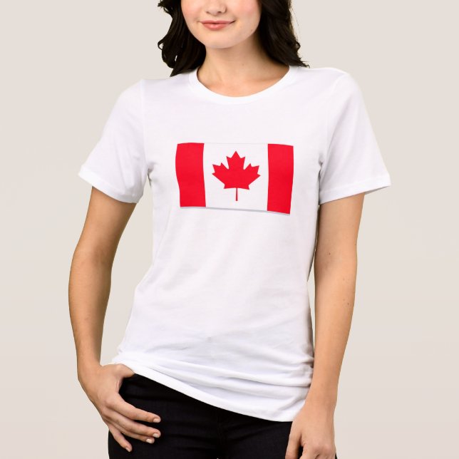 Bandeira canadense. CANADÁ. Camisa De Tríplice De  (Frente)