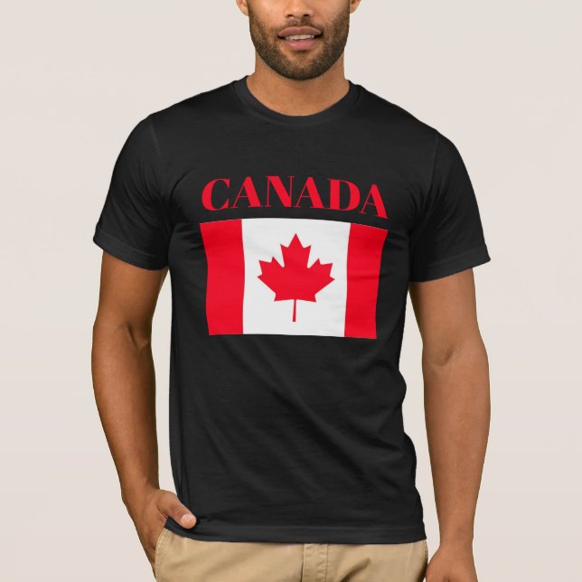 Bandeira canadense. CANADÁ. Camiseta (Frente)