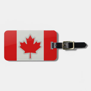 Bandeira Canadense - etiqueta de bagagem