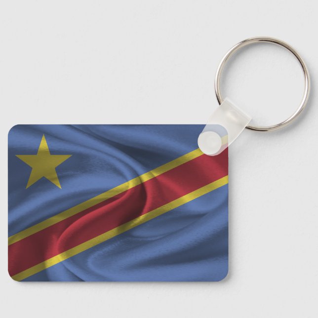 Bandeira Chaveiro da República Democrática do Cong (Frente)