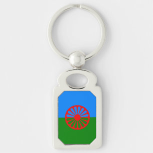 Bandeira cigana oficial da Romênia Chaveiro