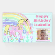 Bandeira cor-de-rosa personalizada do aniversário