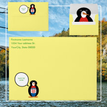 Bandeira Croata Conversando Sra. Penguin Personali