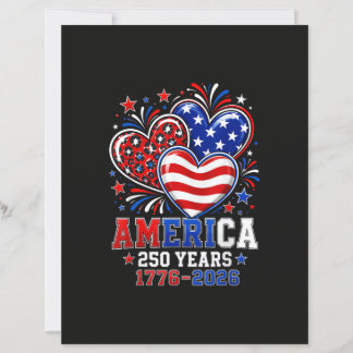 Bandeira da América do 250º Aniversário Coração 25