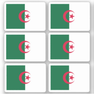 Bandeira da Argélia - um adesivo de coleção