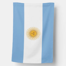 Bandeira da Argentina Azul Claro Branco Sol Emblem