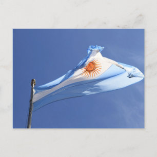 Bandeira da Argentina no cartão postal eólico