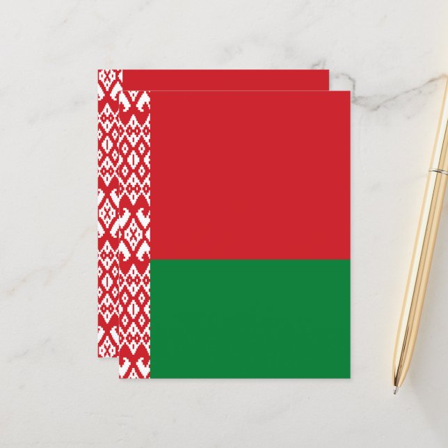 Bandeira da Bielorrússia (Frente/Verso In Situ)
