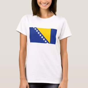 Bandeira da Bósnia Herzegovina x Mapa T-Shirt