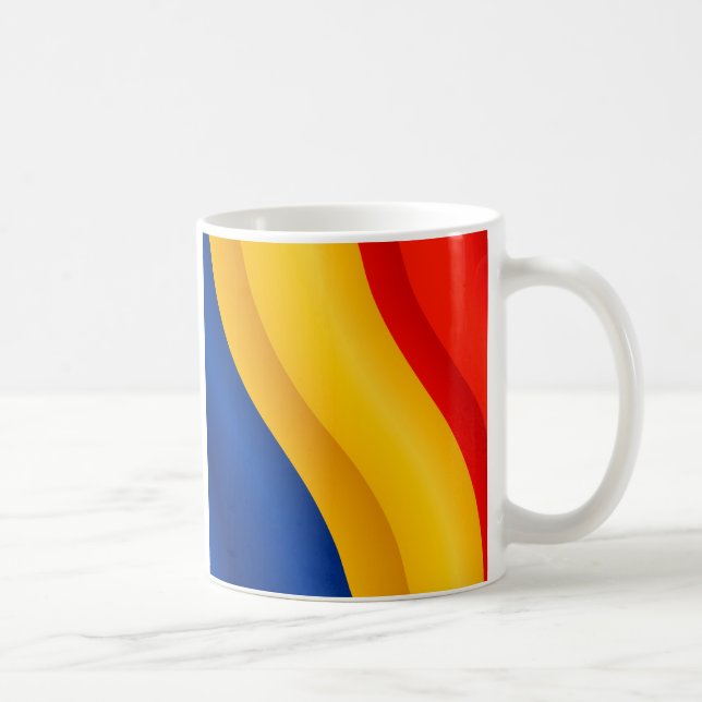 Bandeira da caneca de Romania (Direita)