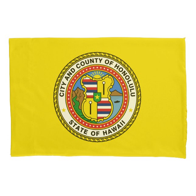 Bandeira da cidade de Honolulu, clipe de chapéu de (Frente)