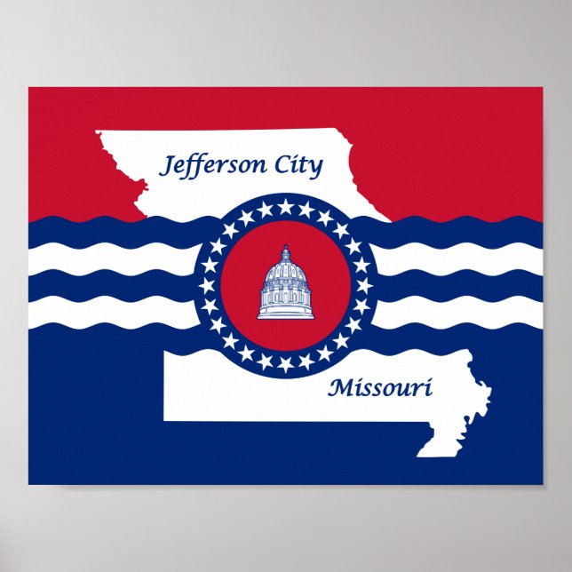 Bandeira da cidade de Jefferson, Poster do Missour (Frente)