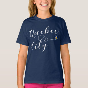 Bandeira Da Cidade De Quebec Na Camisa Cardíaca