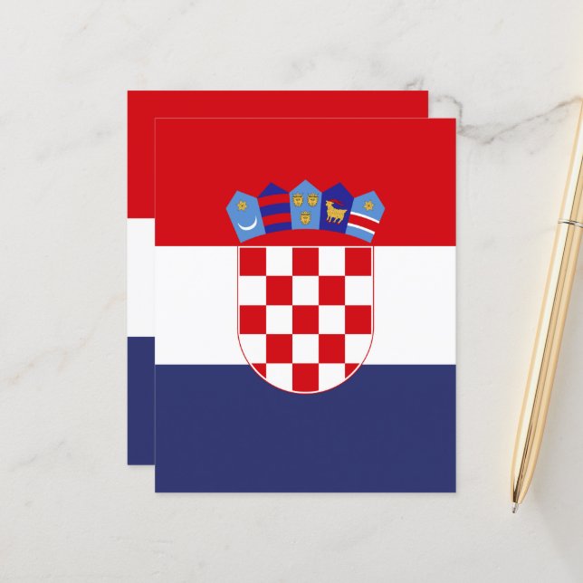 Bandeira da Croácia (Frente/Verso In Situ)