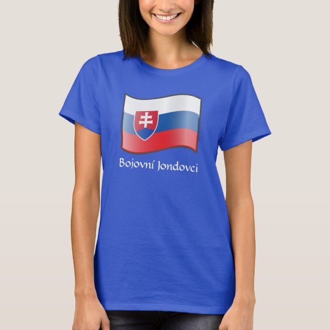 Bandeira da Eslováquia Bojovní Jondovci T-Shirt (Frente)
