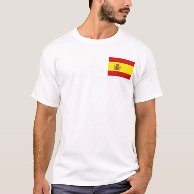 Bandeira da espanha e t-shirt do mapa (Frente)