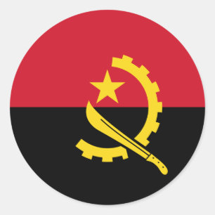 Bandeira da etiqueta de Angola
