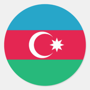 Bandeira da etiqueta de Azerbaijan