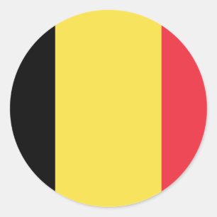 Bandeira da etiqueta de Bélgica