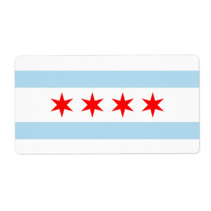 Bandeira da etiqueta de Chicago Avery