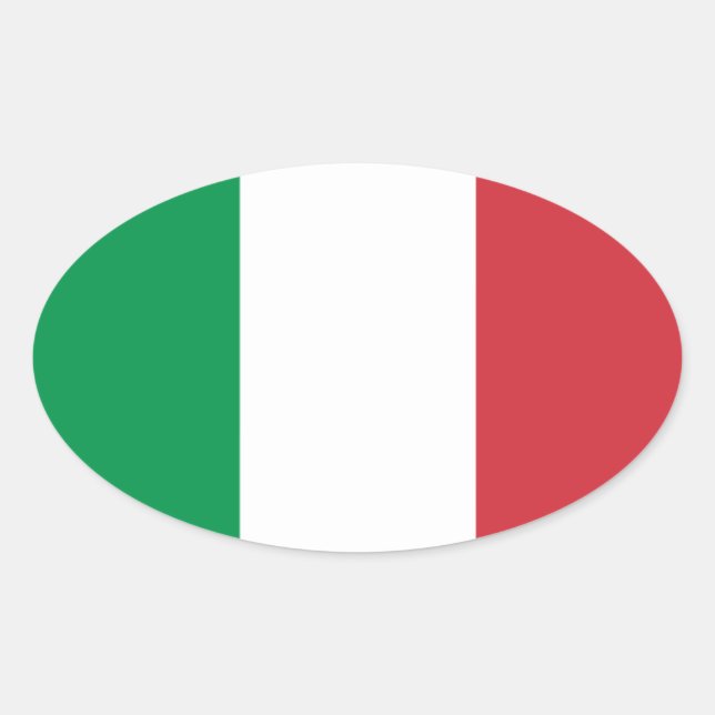 Bandeira da etiqueta do Oval de Italia (Frente)