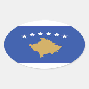 Bandeira da etiqueta do Oval de Kosovo