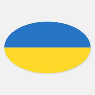 Bandeira da etiqueta do Oval de Ucrânia