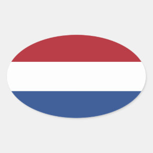 Bandeira da etiqueta oval holandesa