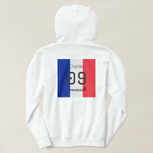 Bandeira da França Personalizável Camisa de Futebo