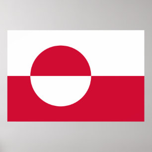 Bandeira da Gronelândia Poster