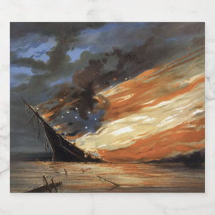 Bandeira da Guerra Civil Rebelde no Fogo da bandei