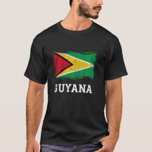 Bandeira da Guiana Retroativa Camisa Vintage Grung