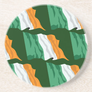Bandeira da Irlanda Porta-copos de Arenito
