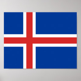 Bandeira da Islândia Poster