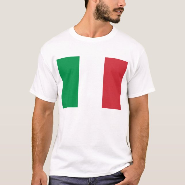 Bandeira da Itália - Camisa Básica Masculina (Frente)