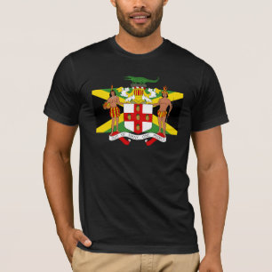 Bandeira da Jamaica Casaco de armas com T-Shirt