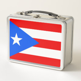 Bandeira da lancheira do metal de Puerto Rico